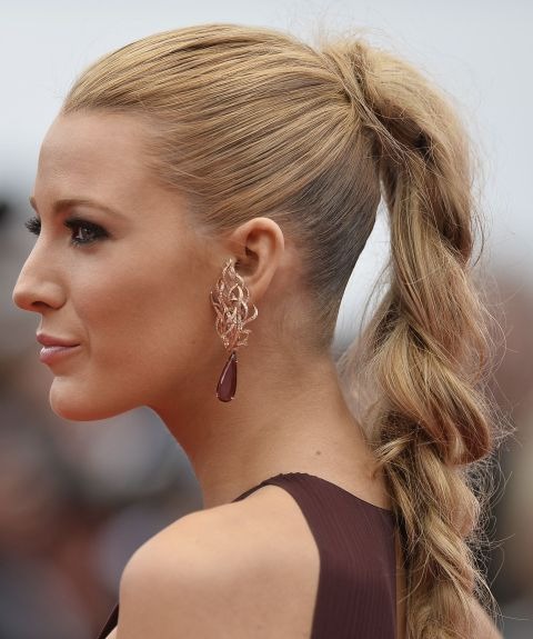 Blake Lively's Braided Hairstyle At 2014 Cannes Film Festival