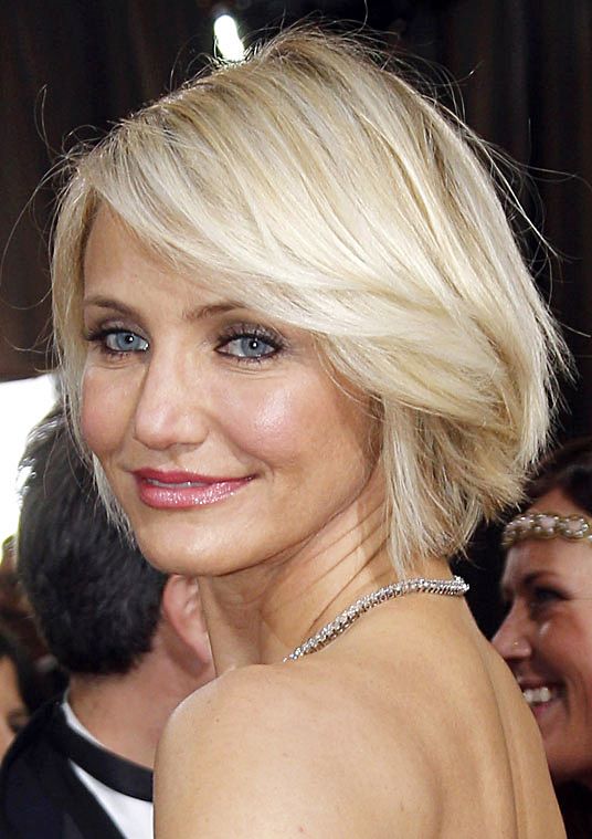 Cameron Diaz Youthful Chin Length Blonde Bob Hairstyle