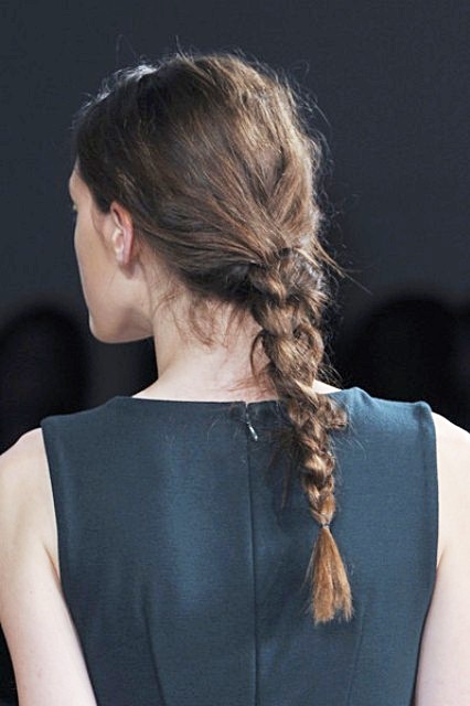 Textured Loose Braided Hairstyle at Costello Tagliapietra Spring 2014 New York Fashion Week