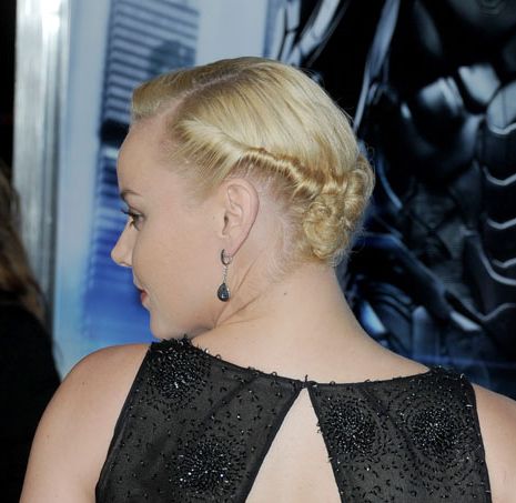 Abbie Cornish's Long Straight Blonde Hair In Twisted Formal Updo