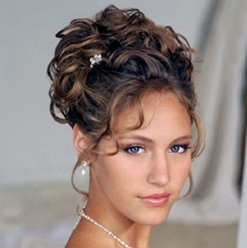 Brunette Curly Prom Updo Prom Wedding Formal Careforhair Co Uk