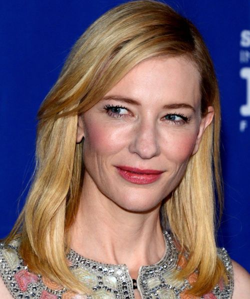 Cate Blanchett's Medium-Length Simple Straight Blonde Formal Awards Hairstyle