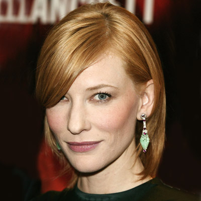 Cate Blanchett's Straight Hair In Short Auburn Casual Hairstyle