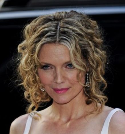 Michelle Pfeiffer's Blonde Curly Hair In Loose Romantic Updo