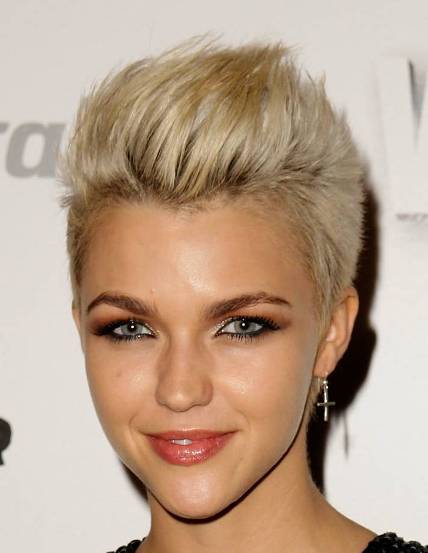 Short Blonde Edgy Hairstyle Casual Summer Everyday