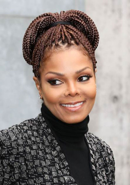 Janet Jackson’s Box Braids High Ponytail - Casual, Party, Evening ...