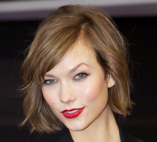 Short Brown Bob With Side Bangs - Fall, Casual, Everyday, Winter ...