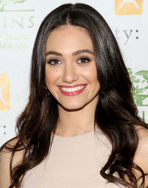Emmy Rossum Brunette Wavy Hairstyle - Casual, Evening - Careforhair.co.uk